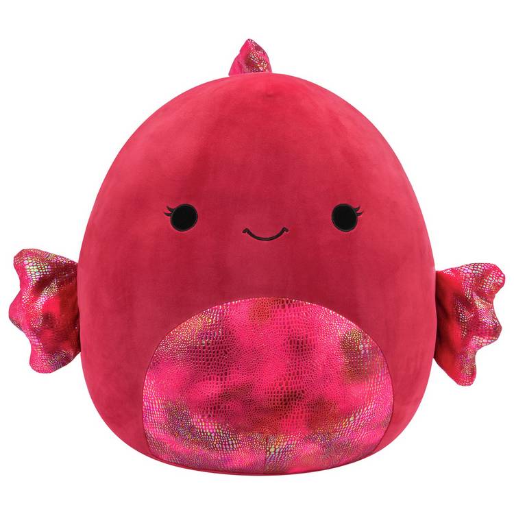 Squishmallows Barella Raspberry Fish plush 16-inch, imported from the UK