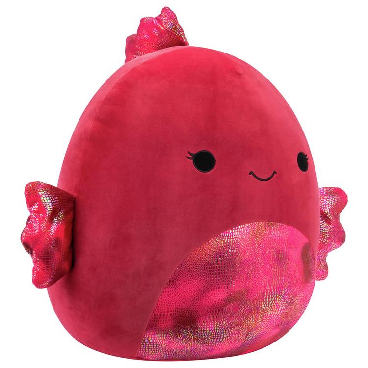 Squishmallows Barella Raspberry Fish plush 16-inch, imported from the UK