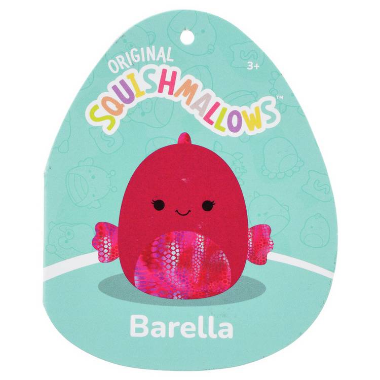 Squishmallows Barella Raspberry Fish plush 16-inch, imported from the UK