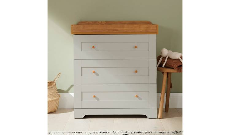 Tutti Bambini Rio Chest Changer - Dove Grey And Oak GOODS Argos