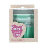 Aqua Cupcake Cases   12 per pack GOODS M&S   