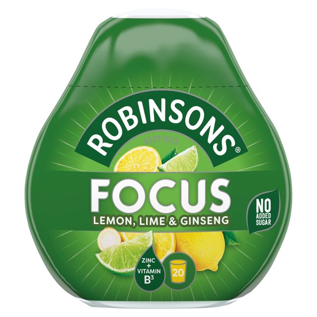 Robinsons Mini Focus Lemon Lime & Ginseng No Added Sugar Squash   66ml GOODS M&S   