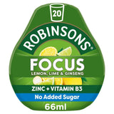 Robinsons Mini Focus Lemon Lime & Ginseng No Added Sugar Squash   66ml GOODS M&S   