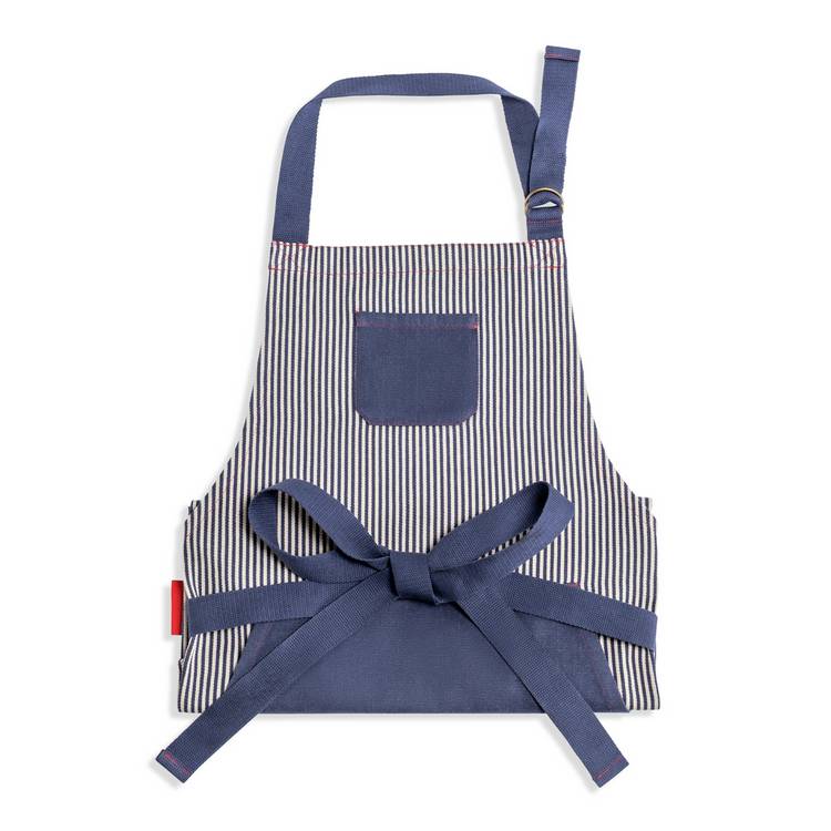Sebastian Conran woven stripe cotton apron with pockets - British product