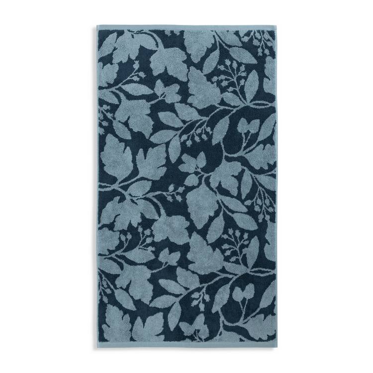 Habitat Foliage 4-piece towel bale in navy (British brand)