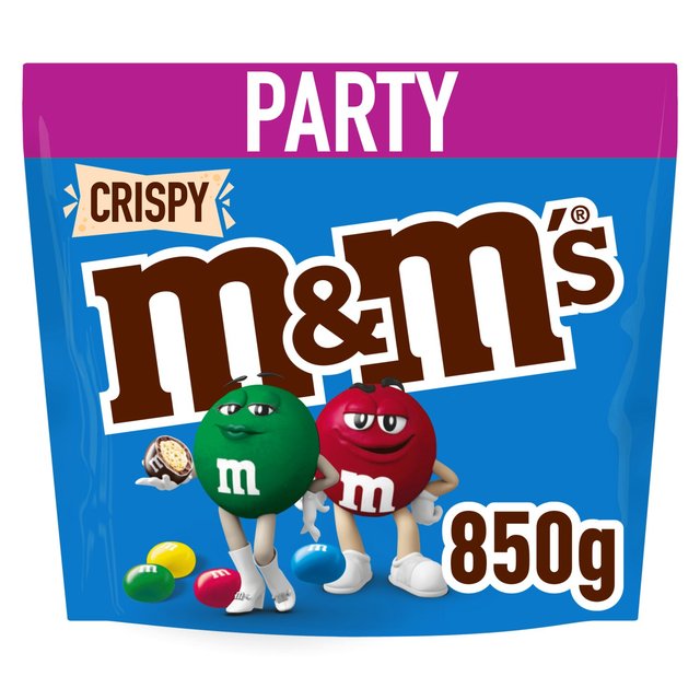 M&M's Crispy Milk Chocolate Party Mix Bulk Snack Bag   850g