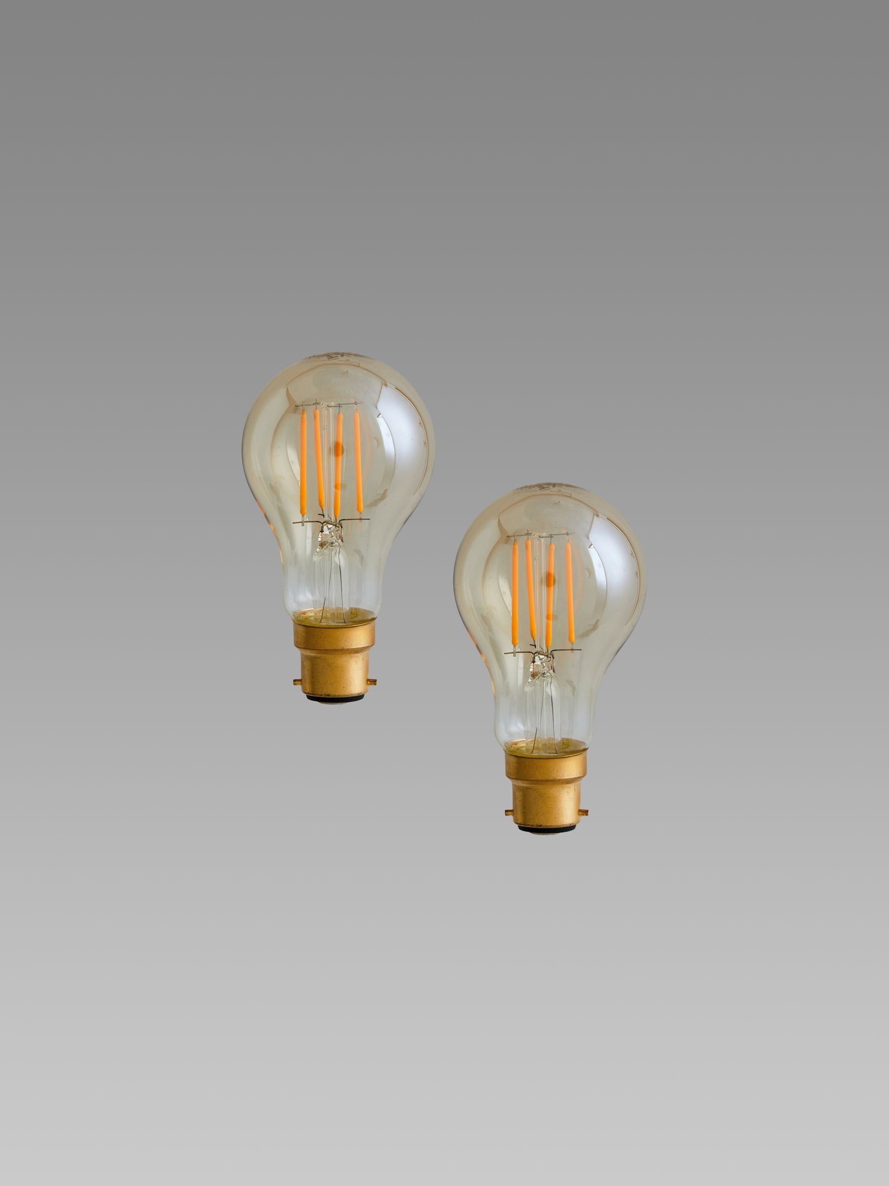 Retro LED GLS light bulbs 2 pack, UK version