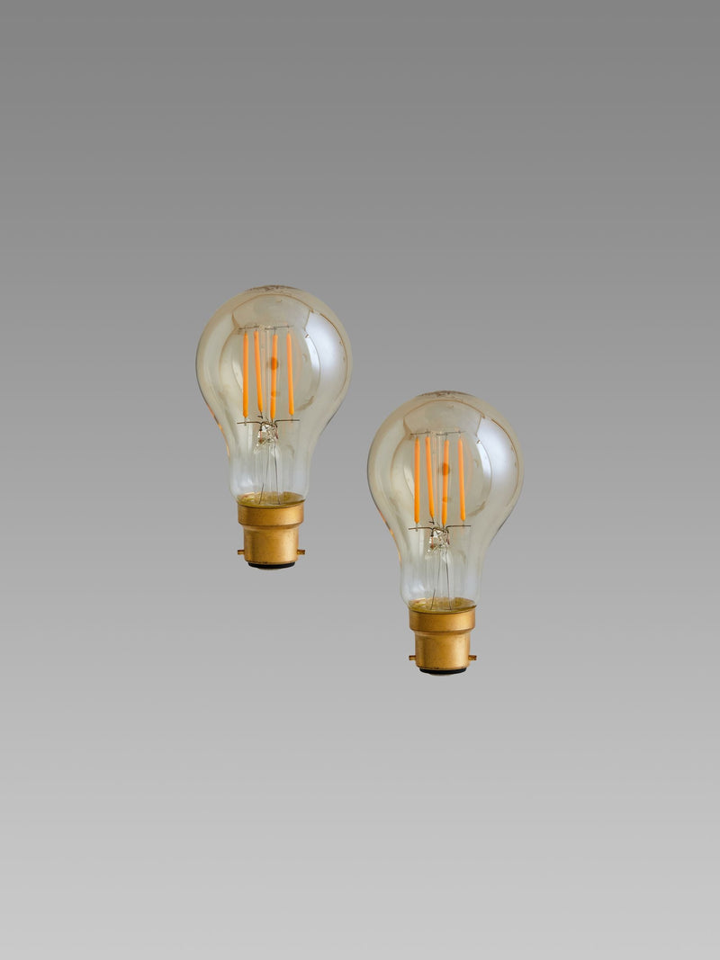 Retro LED GLS light bulbs 2 pack, UK version