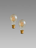 Retro LED GLS light bulbs 2 pack, UK version