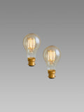 Retro LED GLS light bulbs 2 pack, UK version