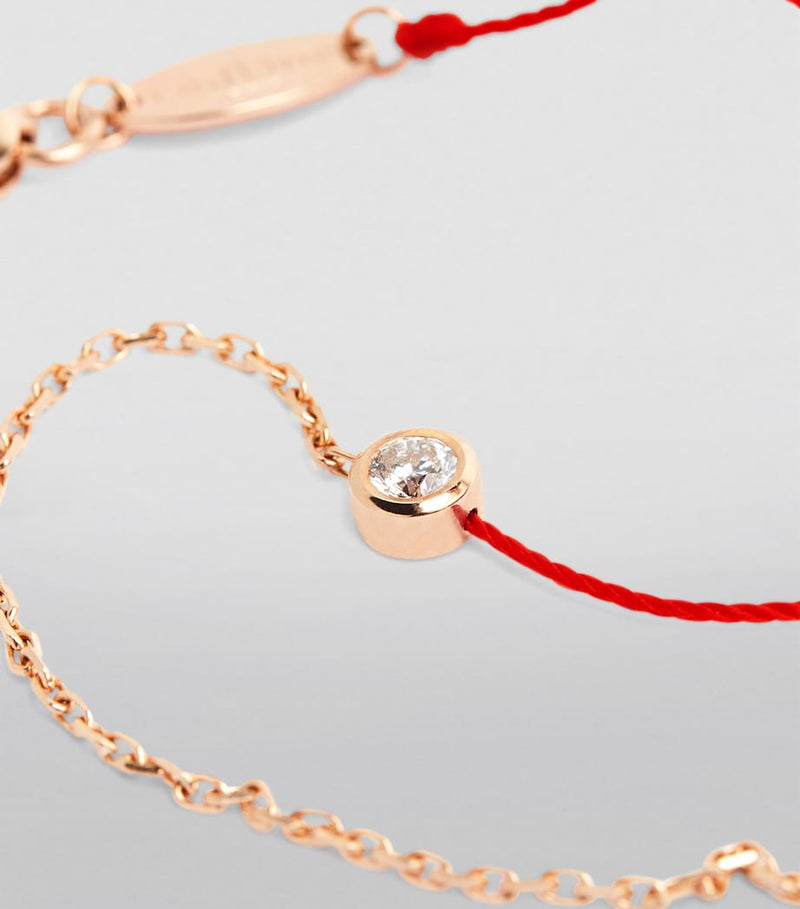 Redline half-chain bracelet rose gold diamond (British brand)