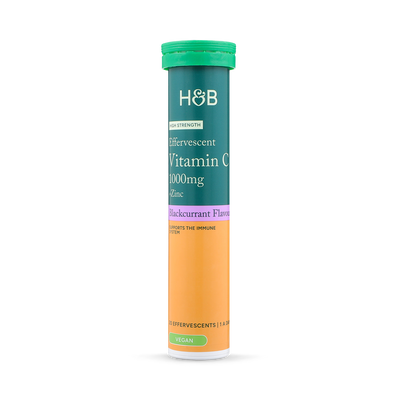 Holland & Barrett Holland & Barrett High Strength Vitamin C and Zinc Effervescent Tablets Blackcurrant 20 Count- Buy online at McGrocer