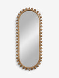 Light Natural Wood Bobbin Full Length Wall Mirror