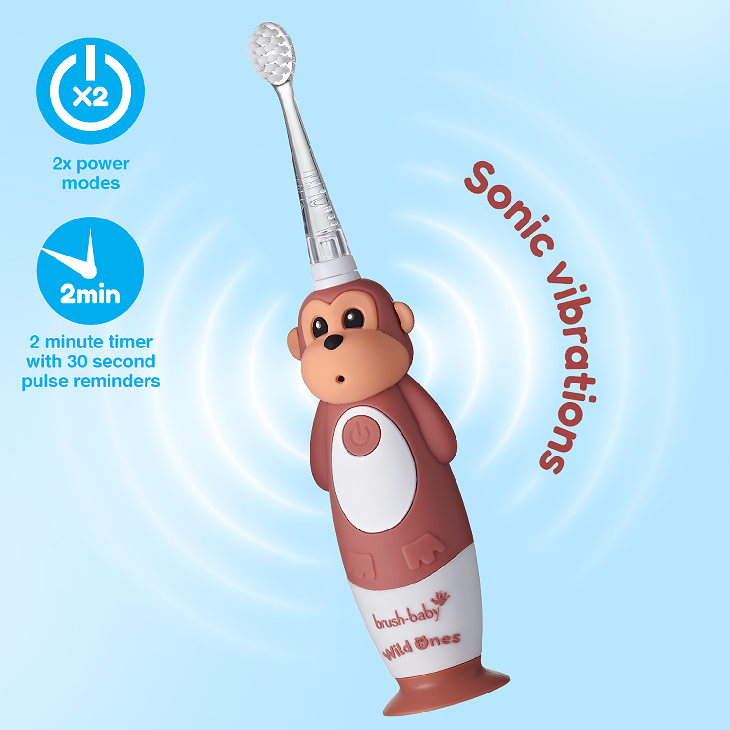 WildOnes Monkey rechargeable toothbrush (British brand)