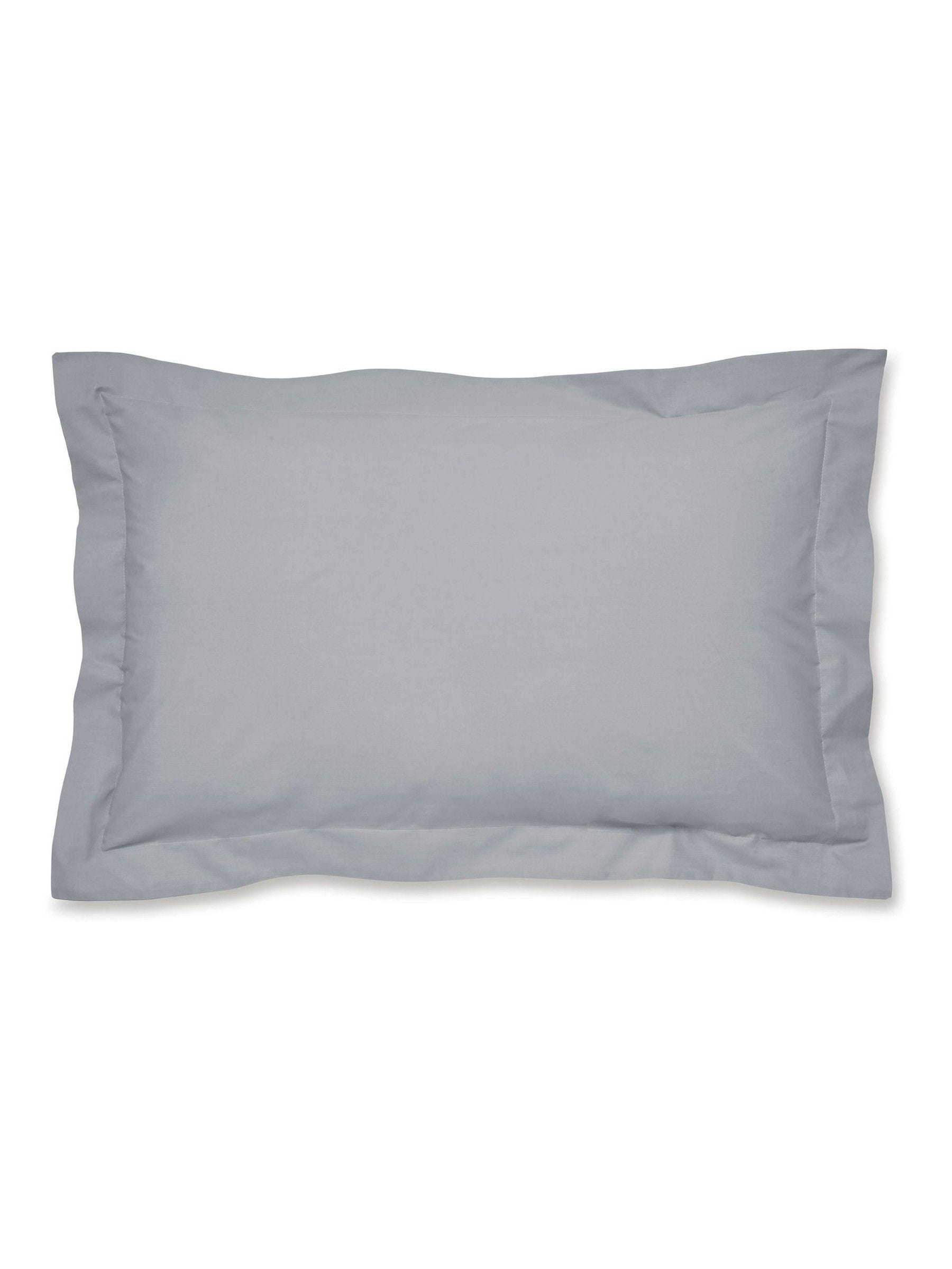 Catherine Lansfield Set of 2 Grey Easy Care Percale Pillowcases
