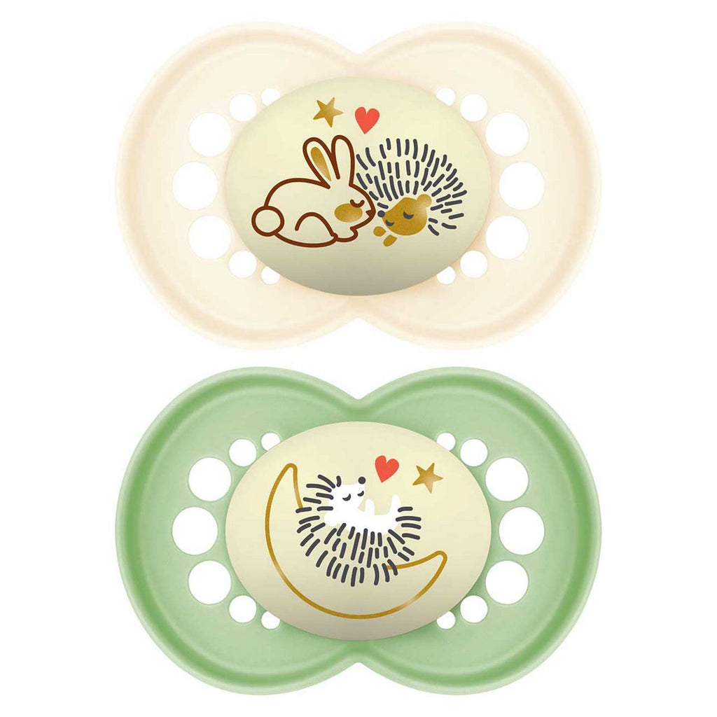 MAM Night 6+ Months Soother 2 Pack - Unisex