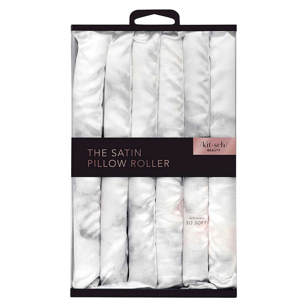 Kitsch Satin Heatless Pillow Rollers 6pc- Soft Marble