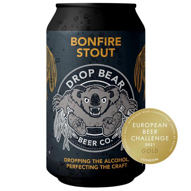 Drop Bear Beer Co. Bonfire Stout 0.5% ABV   330ml GOODS M&S   