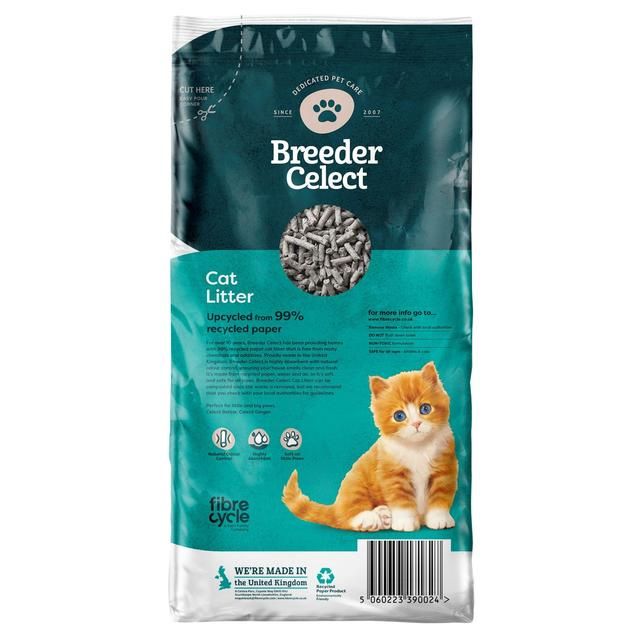 Breeder Celect Paper Non Clumping Cat Litter   30L