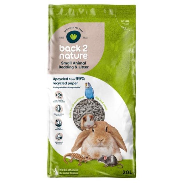 Back 2 Nature Small Animal Paper Bedding/Litter   20L GOODS M&S   