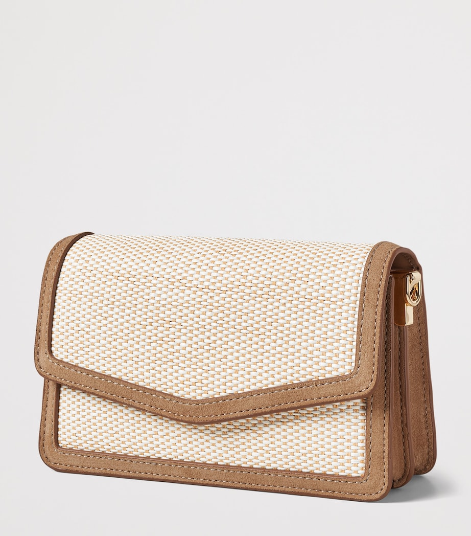 Aspinal of London Raffia Eliza clutch bag (British brand)