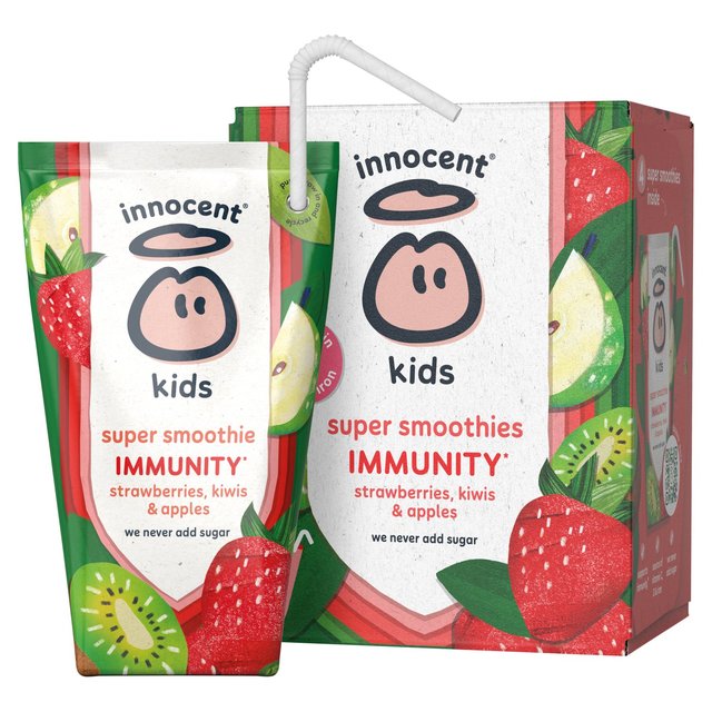 Innocent Kids Super Smoothie Strawberry Kiwi & Apple   4 x 150ml GOODS M&S   