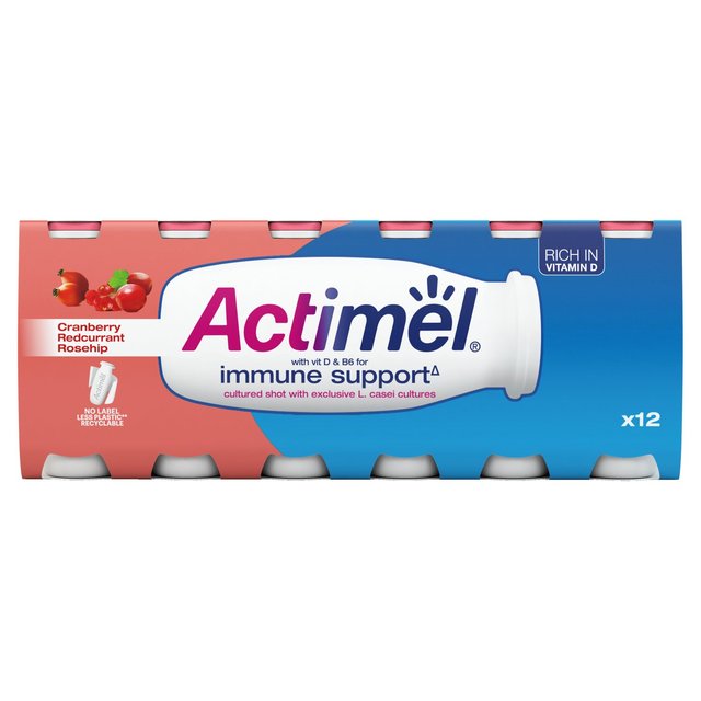 Actimel Supermix Cranberry Redcurrant Rosehip Yogurt Drinks   12 x 100g GOODS M&S   