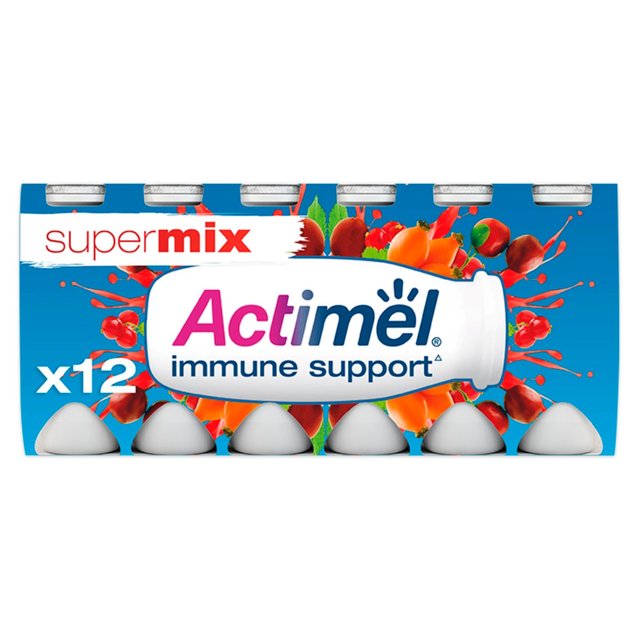 Actimel Supermix Cranberry Redcurrant Rosehip Yogurt Drinks   12 x 100g GOODS M&S   