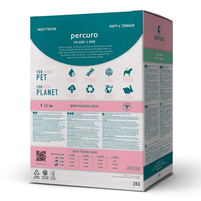 Percuro Insect Protein Puppy Large Breeds Dry Dog Food   2kg