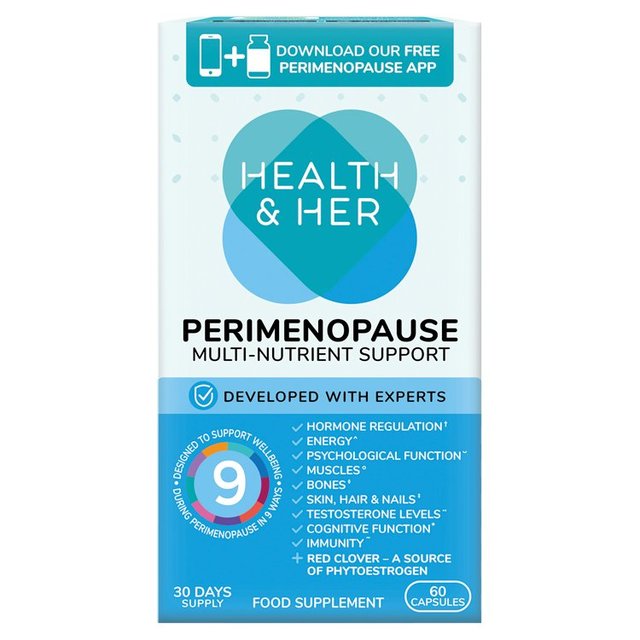 Health & Her Perimenopause Multi-nutrient Support Supplement Capsules    60 per pack