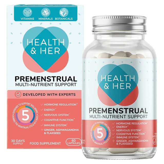 Health & Her Premenstrual Multi-nutrient Support Supplement Capsules    60 per pack