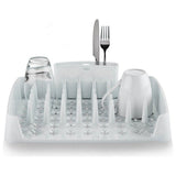 Minky plastic dish rack white with caddy - British product