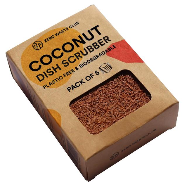 Zero Waste Club Biodegradable Coconut Kitchen Scourers   5 per pack