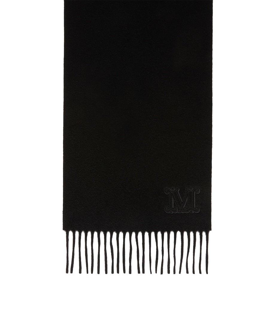 Max Mara cashmere monogram scarf 28cm x 206cm, UK version