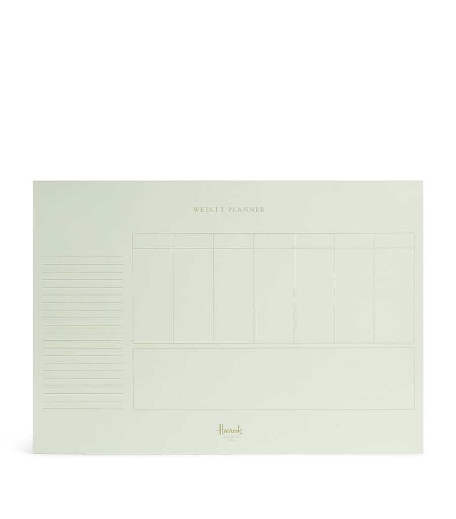 Harrods A3 weekly planner, UK version