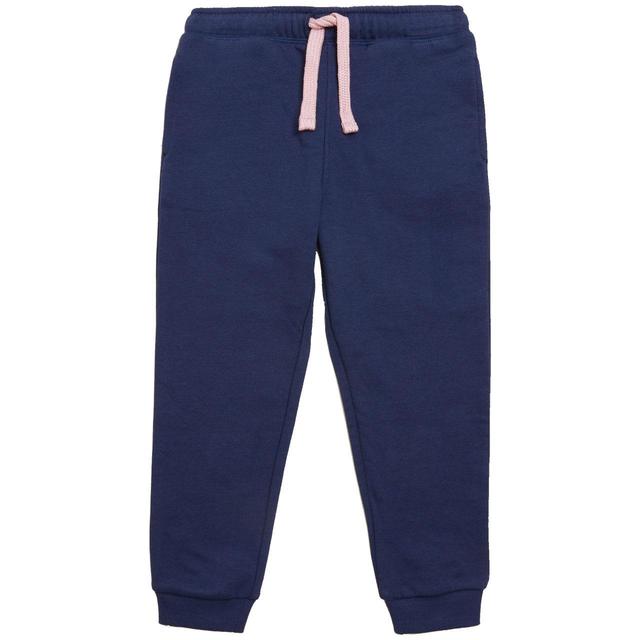 M&S Cotton Plain Joggers 2-7 Years Navy GOODS M&S   