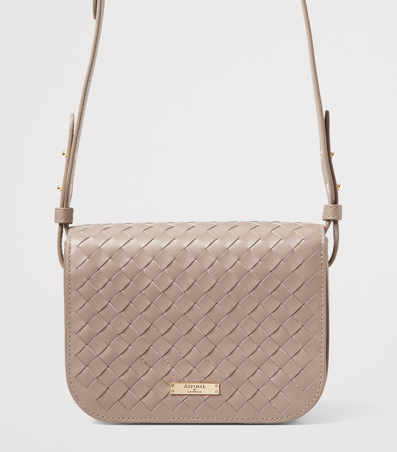 Aspinal Of London woven leather Ella cross-body bag, UK version