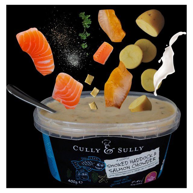 Cully & Sully Smoked Haddock & Salmon Chowder Soup   400g GOODS M&S   