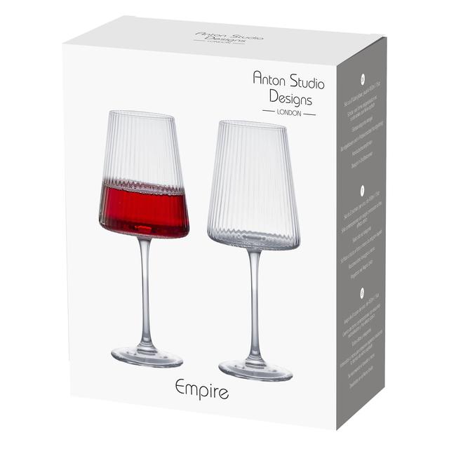 Empire Wine Glasses   2 per pack GOODS M&S   