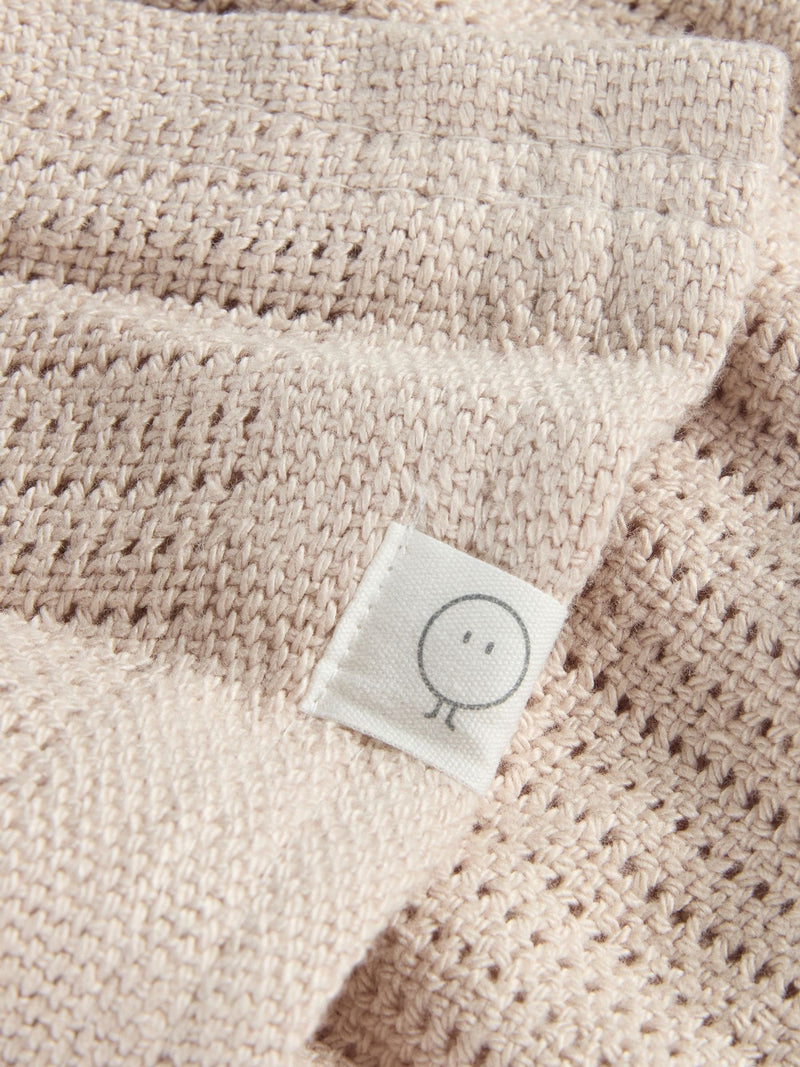 MORI cellular baby blanket biscuit brown 70x100cm, UK version