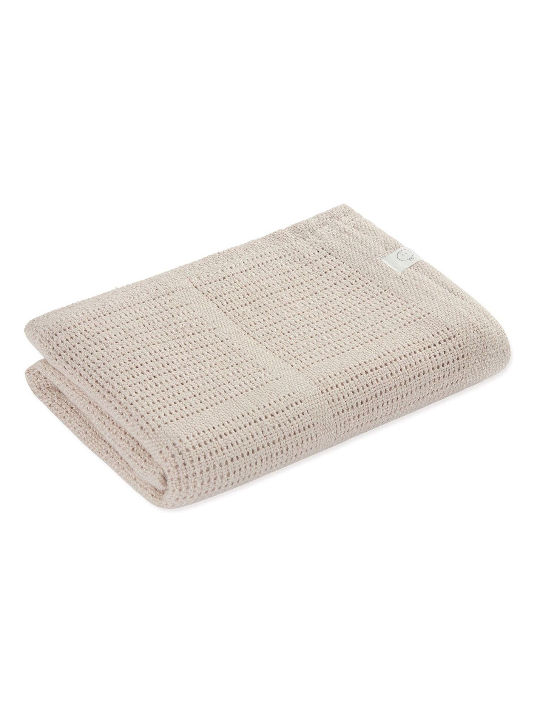 MORI cellular baby blanket biscuit brown 70x100cm, UK version