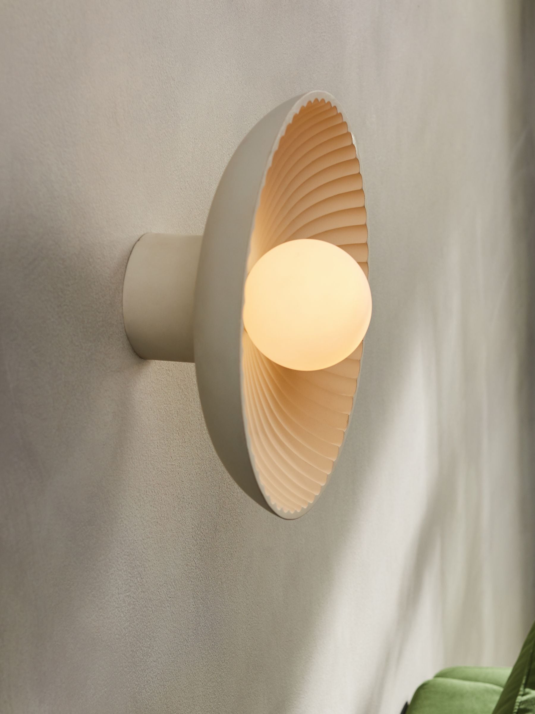 MADE.COM White Eliya wall light, 33cm, imported from the UK