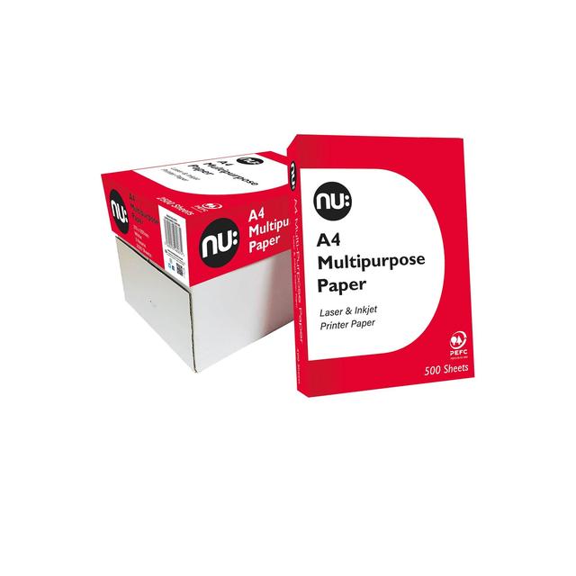 Nu Multipurpose A4 Printer Paper 70GSM 500 Sheets PEFC Certified   500 per pack GOODS M&S   