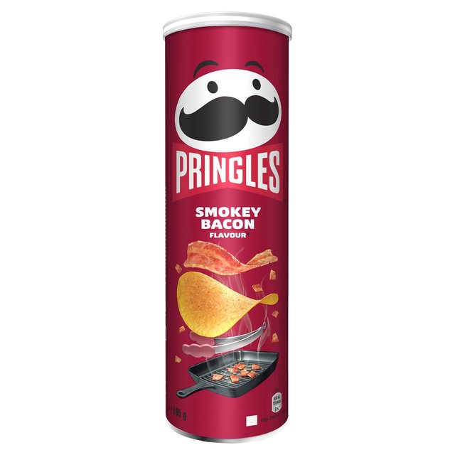 Pringles Smokey Bacon Flavour Sharing Crisps   185g GOODS M&S   