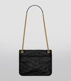 Saint Laurent Baby Niki shoulder bag textured calfskin YSL monogram - British product