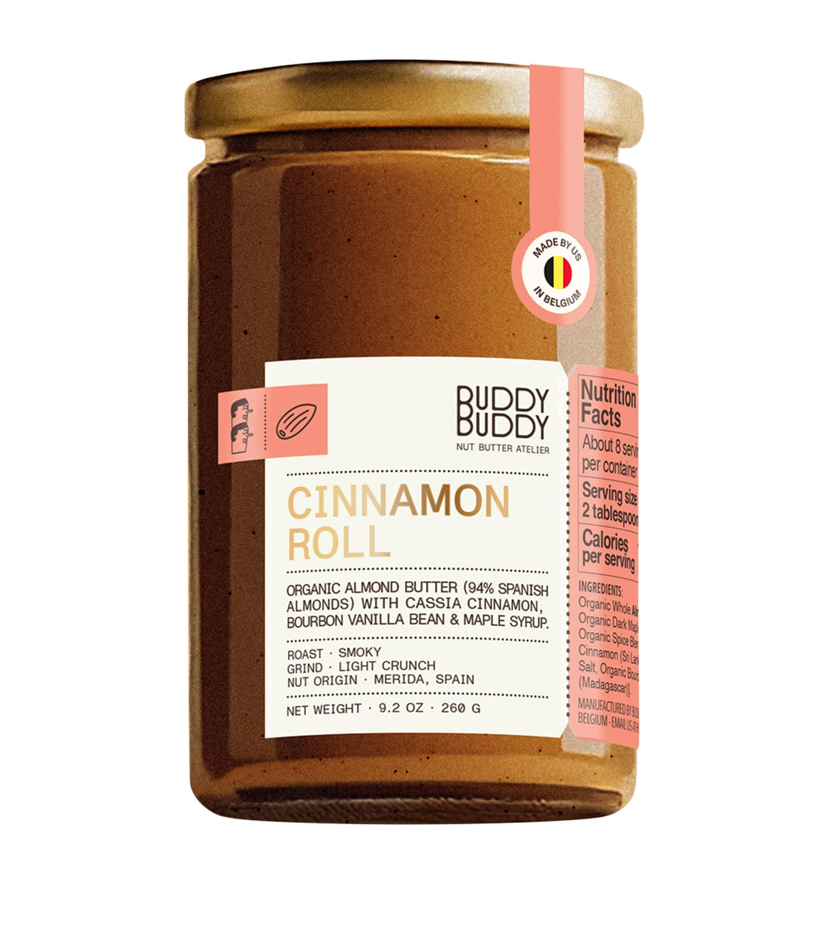 Buddy Buddy cinnamon roll nut butter spread 260g - British product