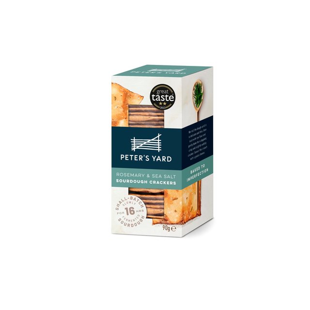 Peter's Yard Rosemary & Sea Salt Sourdough Crackers   90g GOODS M&S   