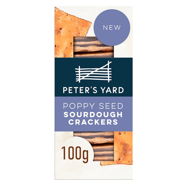 Peter's Yard Poppy Seed Sourdough Crackers   100g GOODS M&S   