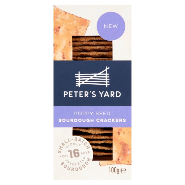 Peter's Yard Poppy Seed Sourdough Crackers   100g