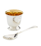 Carrs sterling silver egg cup and spoon set - British product